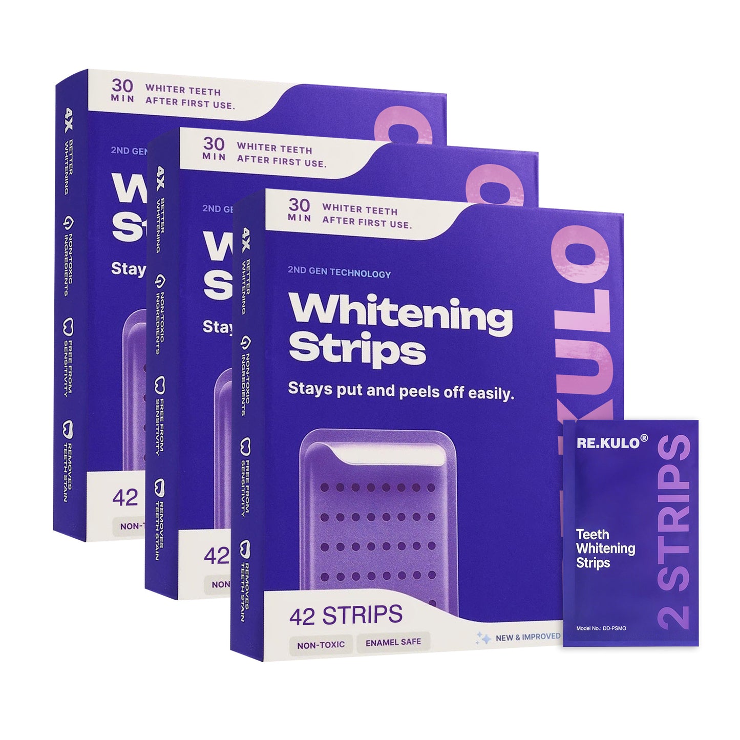 💖Purple Color-Correcting Strips for a Brighter Smile Instantly