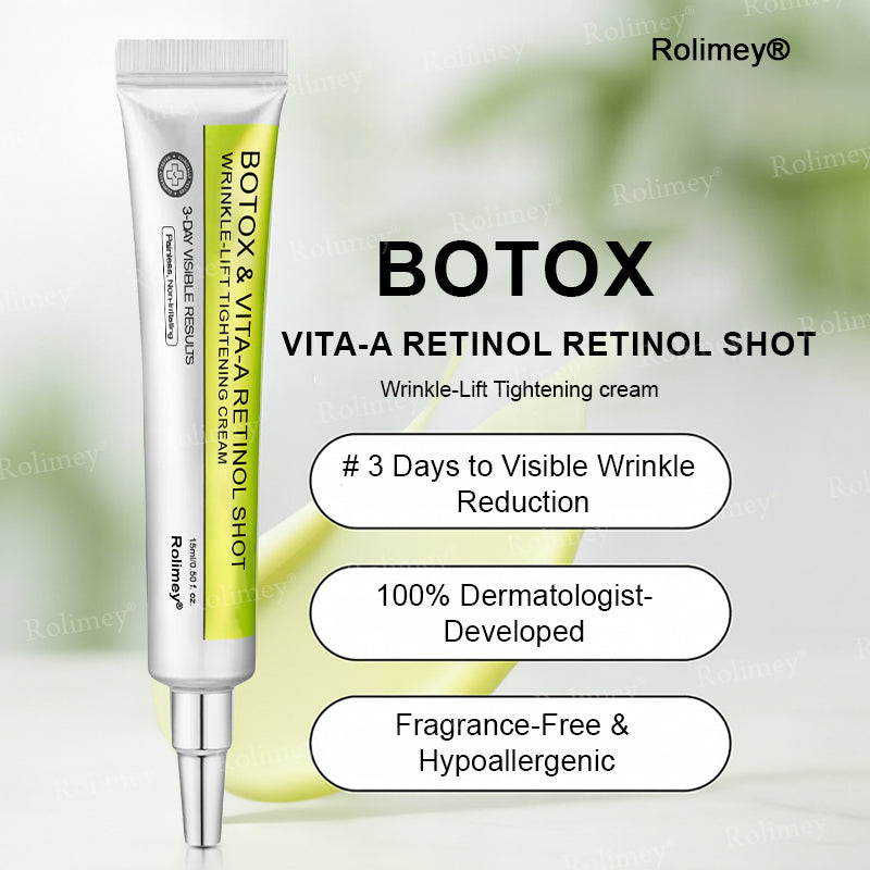 🧑‍⚕️ Rolimey® Botox-Like Peptides + Vita-A Retinol Shot – Wrinkle-Lift Tightening Cream - Last Day Promotion 50% OFF