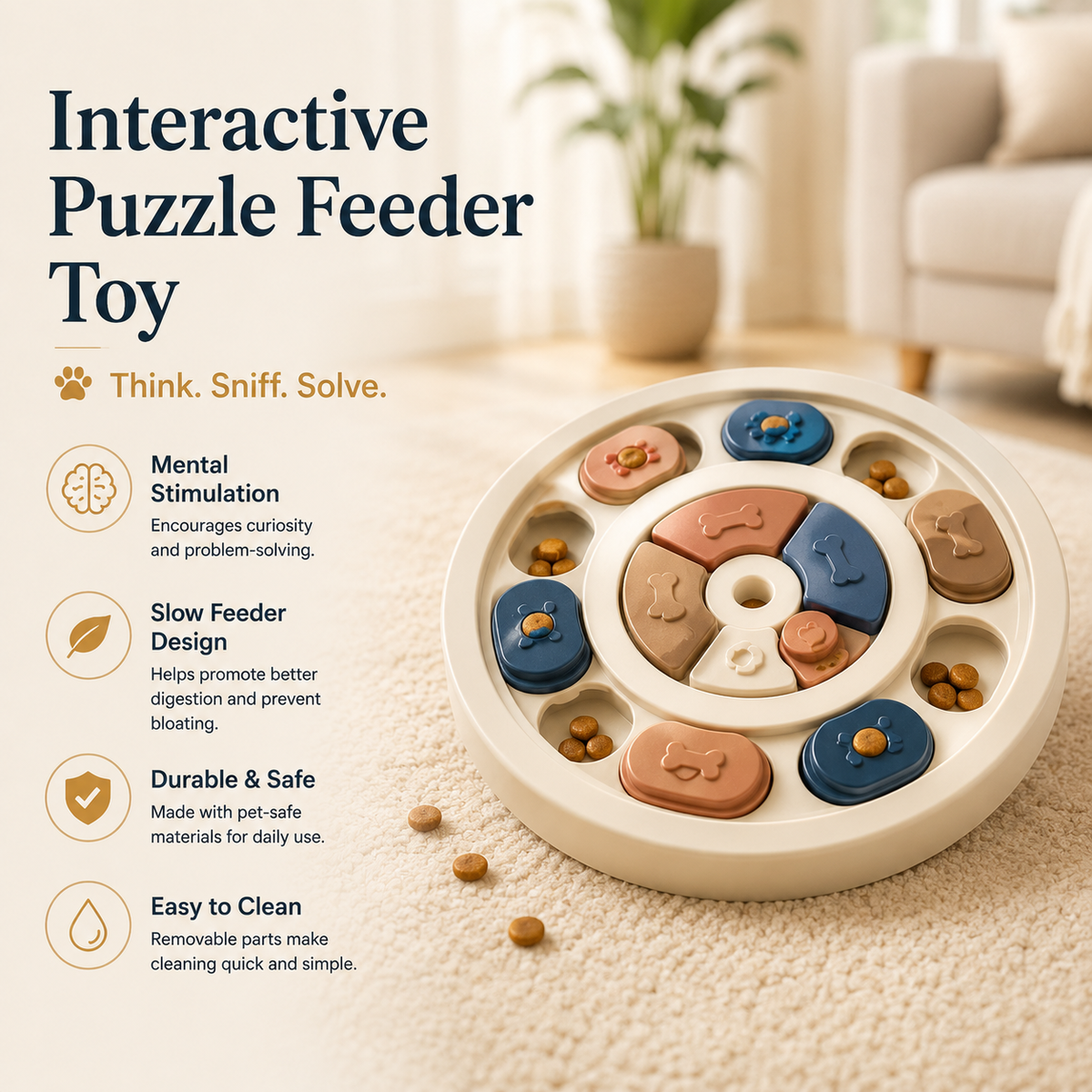 Clacyro® Interactive Puzzle Feeder Toy