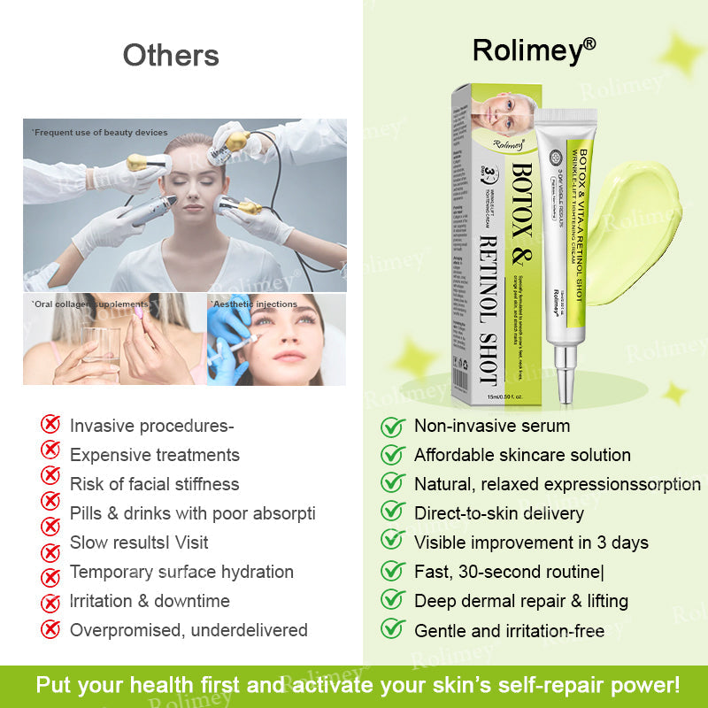 🧑‍⚕️ Rolimey® Botox-Like Peptides + Vita-A Retinol Shot – Wrinkle-Lift Tightening Cream - Last Day Promotion 50% OFF