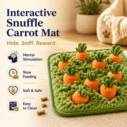 Clacyro® Interactive Carrot Snuffle Mat for Dogs