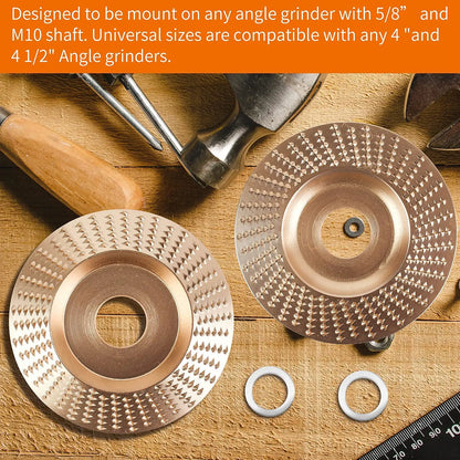 ⚡ Angle Grinder Wood Carving Disc | 🪵 Fast Material Removal Carving & Grinding Tool | 🔧 Universal Fit | 💥 Multi-Material Use