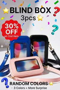 br🔥Blind Box 3pcs🔥 Touchscreen Crossbody Phone Wallet (Random Colors) - 30% OFF on 2nd Itemown