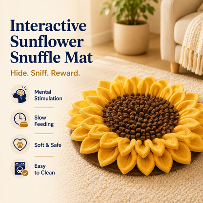 Clacyro® Sunflower Snuffle Mat for Dogs