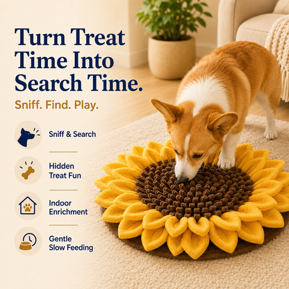 Clacyro® Sunflower Snuffle Mat for Dogs