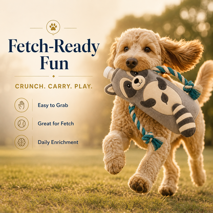 Clacyro® Raccoon Bottle Crinkle Toy