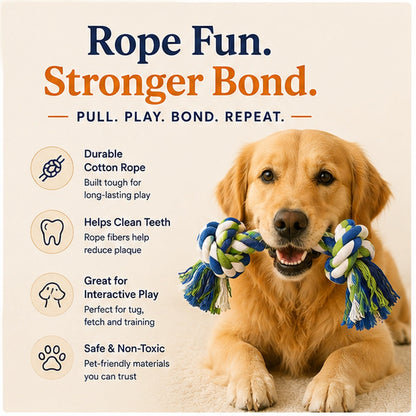 Clacyro® Heavy-Duty Rope Tug Toy for Dogs