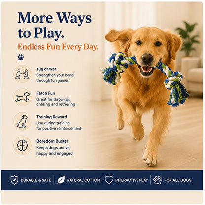 Clacyro® Heavy-Duty Rope Tug Toy for Dogs